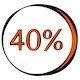 40% saved
